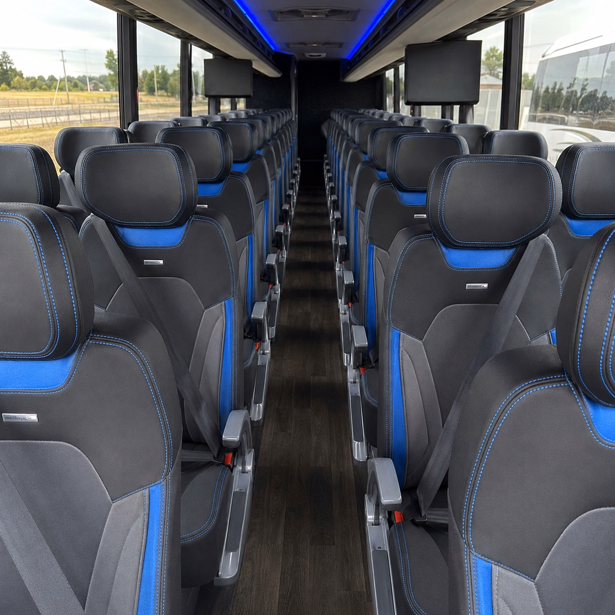 ontario charter bus rental interior